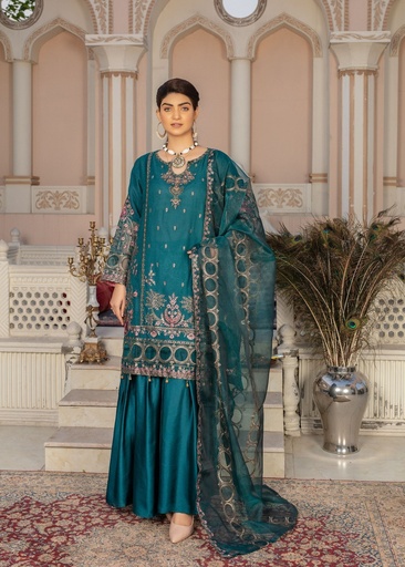 [TDP2267] Gharara in Teal by Pehnawa By Bin Akram’s