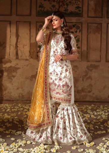 [KIX8139] Gharara in White by Haseens Official