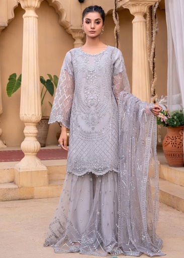 [TKK2822] Gharara in Grey by Laal Clothing