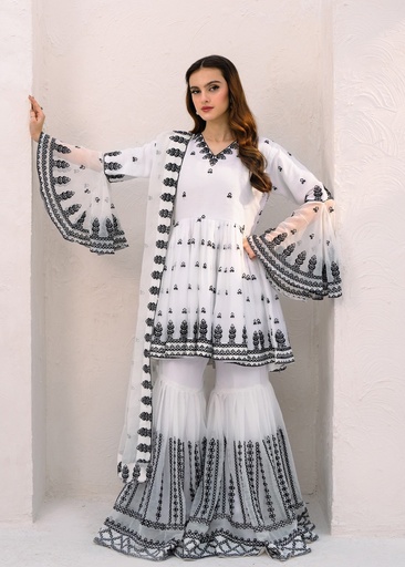 [SYF0518] Gharara in White by Truba