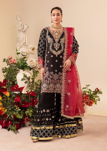 [ISB6806] Gharara in Black by Diara Couture
