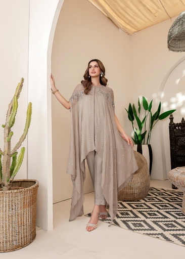 [CZC8487] Gown in Beige by Ain