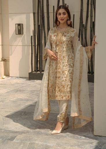 [ABM0794] Gown in Ivory by Laleen
