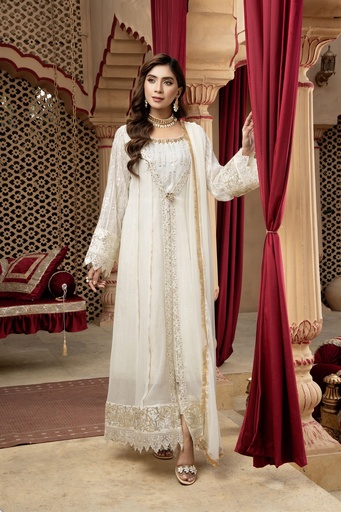 [LBY1991] Gown in Off-white by Manahils