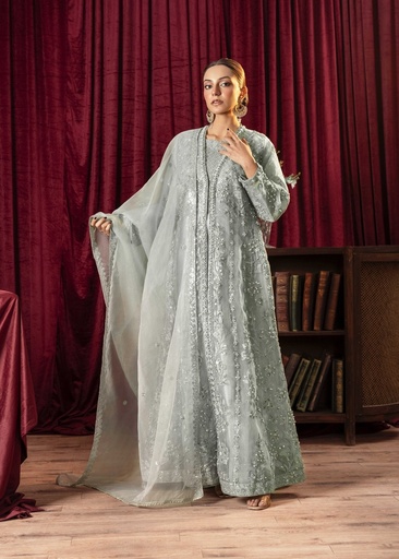 [YCK8545] Gown in Aquamarine by Khubsurat