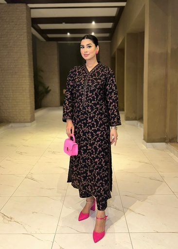 Arabic lawn Co Ord Sets in Black