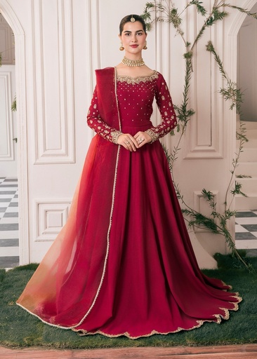 Raw silk Lehenga in Shocking pink
