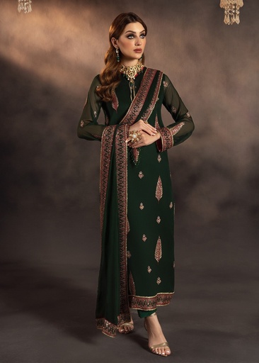 Chiffon Kurta Set in Green