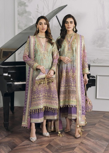 Chiffon Kurta Set in Multi
