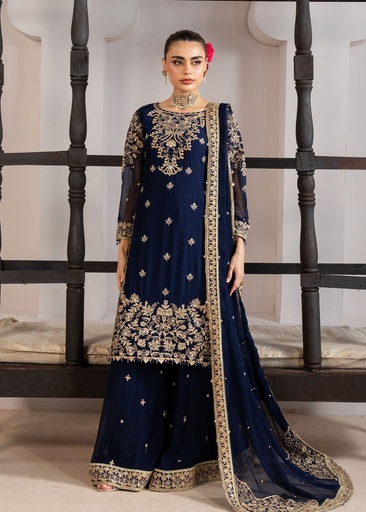 Chiffon Sharara in Blue
