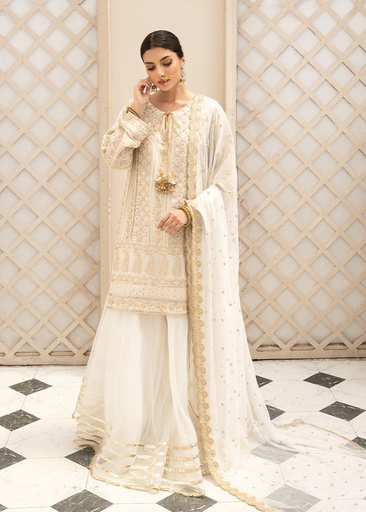 Chiffon Sharara in Off-white