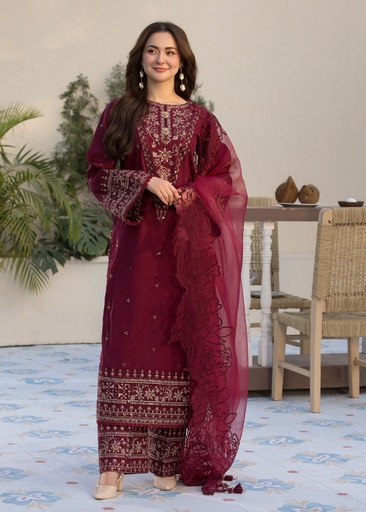 [AUN3923] Kurta Set in Maroon by Ally's Pret