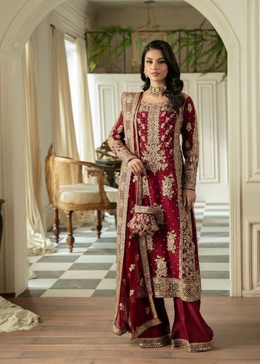 [EAN9813] Kurta Set in Maroon by Haseens Official