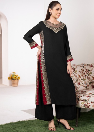 [CTF1973] Kurta Set in Black by Sahibas By Mirza
