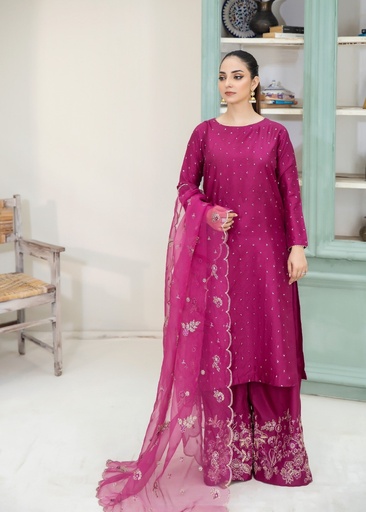 [SWJ7000] Kurta Set in Magenta by Pehnawa By Bin Akram’s