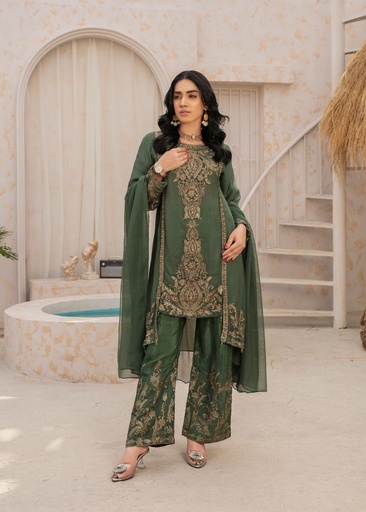 [BQC1718] Kurta Set in Pastel green by Pehnawa By Bin Akram’s