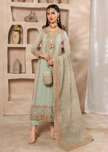 [ANX4963] Kurta Set in Powder blue by Agha Jaan