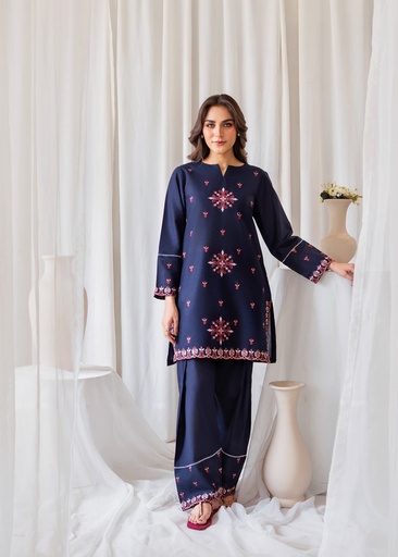 [XFV6808] Kurta Set in Navy blue by Zoya&Zafar