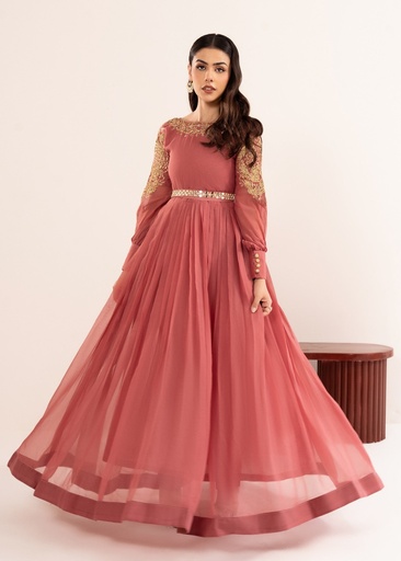 [PDW4133] Maxi in Tea rose pink by Laal Clothing