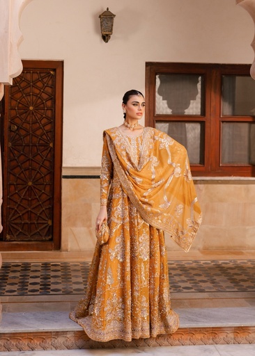 [FQJ9377] Maxi in Mustard by Haseens Official