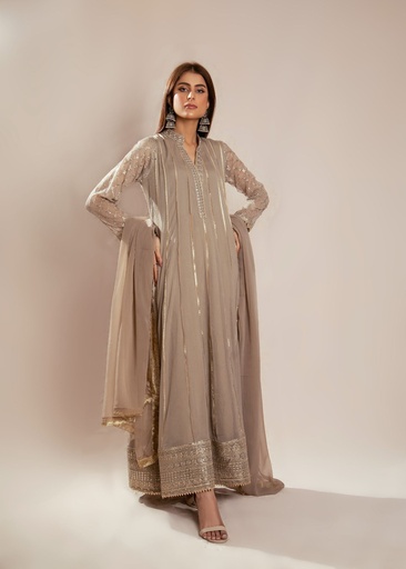 [HNH7703] Maxi in Camel brown by Manahils