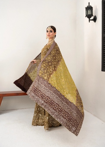[QTJ1221] Maxi in Olive green by Sajni Fashion