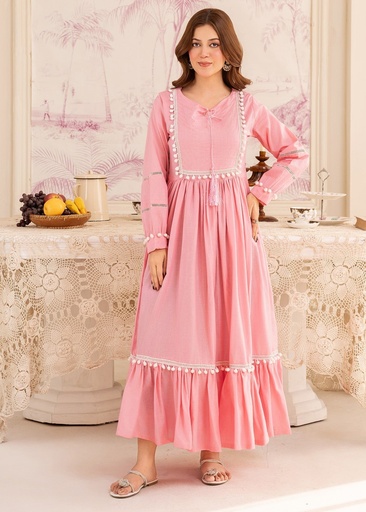 [WOY5243] Maxi in Baby pink by Momin Online