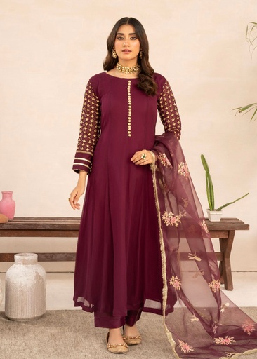 [ZUS8080] Maxi in Maroon by Laal Clothing