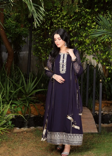 [WDV0853] Maxi in Navy blue by Manahils